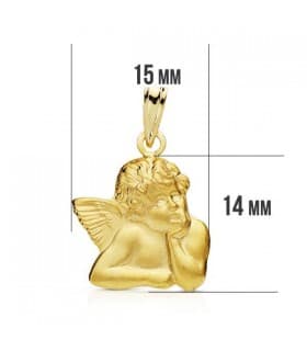 Medalla Ángel burlón oval 9 Ktes