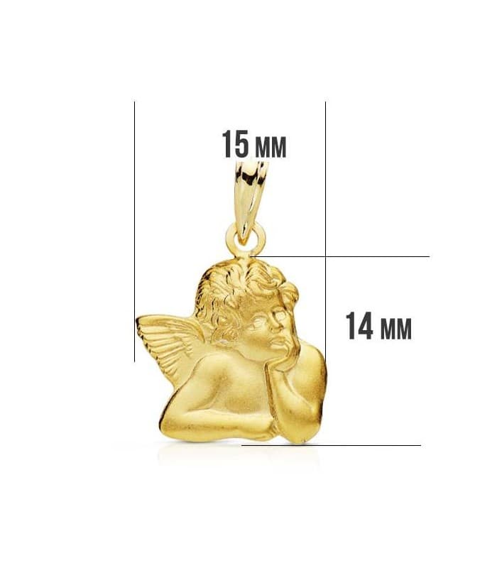 Medalla Ángel burlón oval 9 Ktes