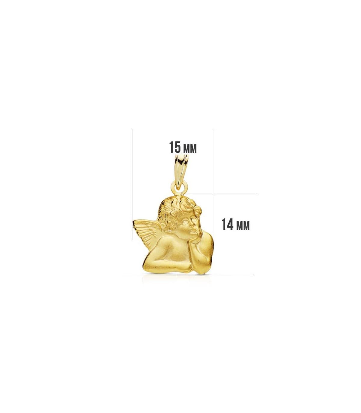 Medalla Ángel burlón oval 9 Ktes
