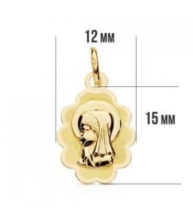 Anhänger 375er Gold Jungfrau Maria 9K16478