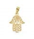 Kleiner Fatima-Hand 17 mm, Filigran, 375er Gold  – Glücksbringer-Schmuck und Anhänger