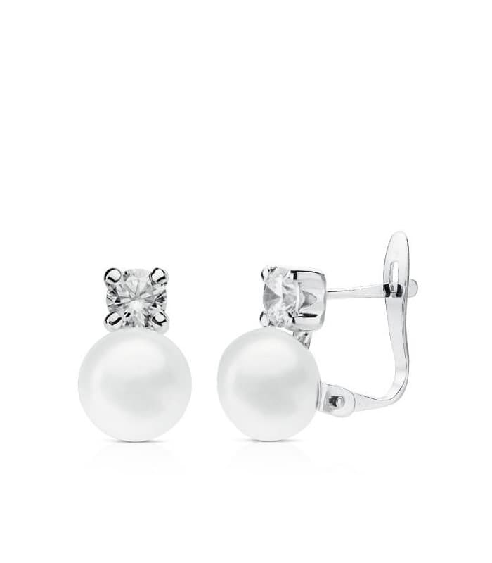 Pendientes oro blanco Cris 18 Ktes