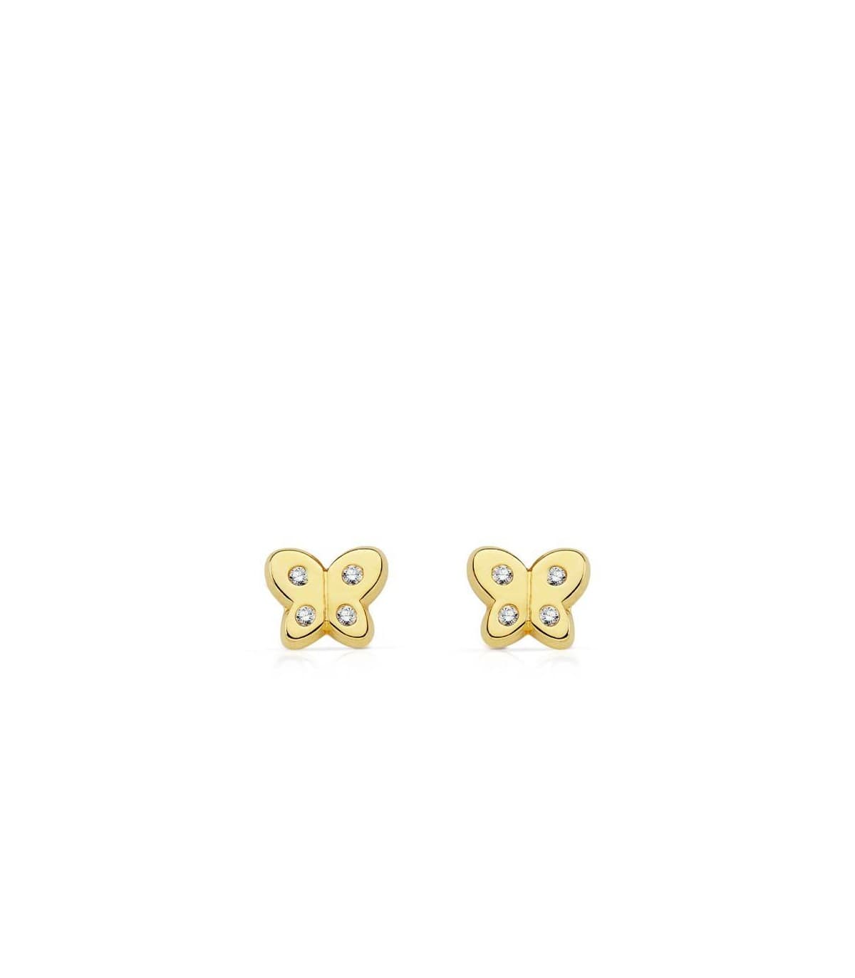 Pendientes oro amarillo Flora 18 Ktes