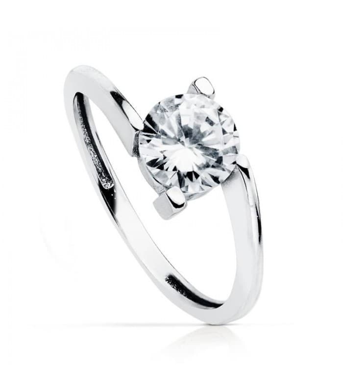 Solitaire blanc Cora 18 Carats