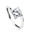 Solitario blanco Cora 18 Ktes