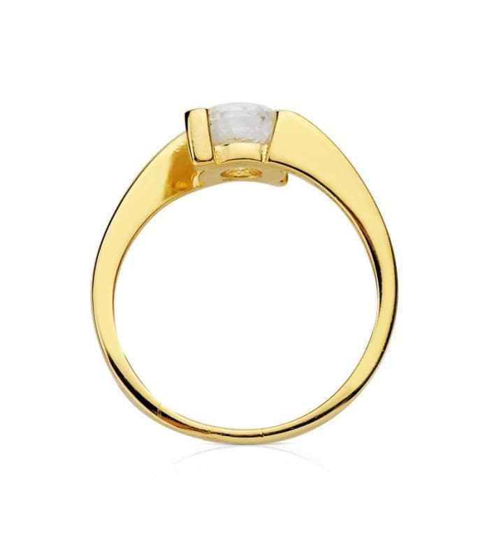 Solitario amarillo Cora 18 Ktes