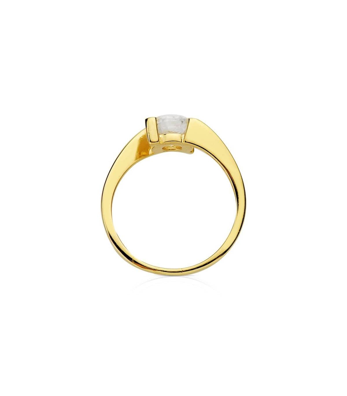 Solitario amarillo Cora 18 Ktes
