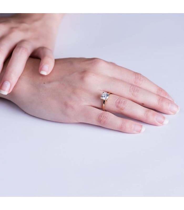 Solitaire Victoria Or Jaune 18 Carats