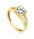 Solitario Clarisa 18 Ktes. Anillo de pedida de mano. Anillos de compromiso oro amarillo.