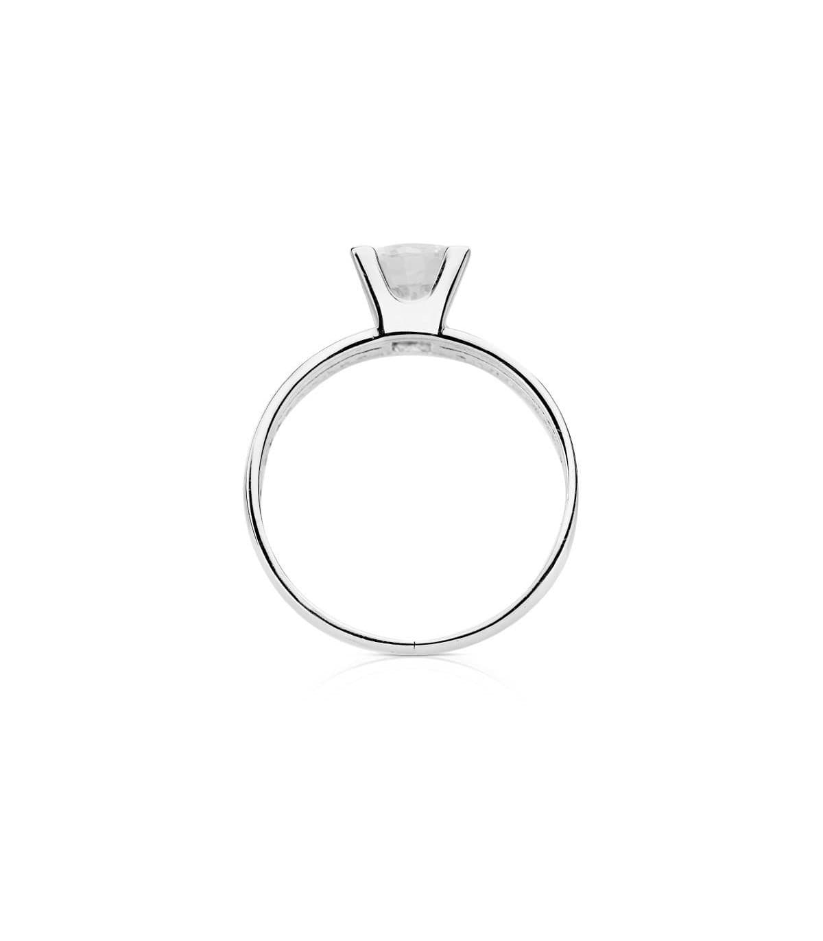 Verlobungsring Weißgold 750 & Zirkonia 19413-OB | Solitär & Ringe für einen Heiratsantrag