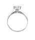Anello Solitario Andrea oro bianco 18 Kt, triple gambo  | Anelli da donna proposta di matrimonio