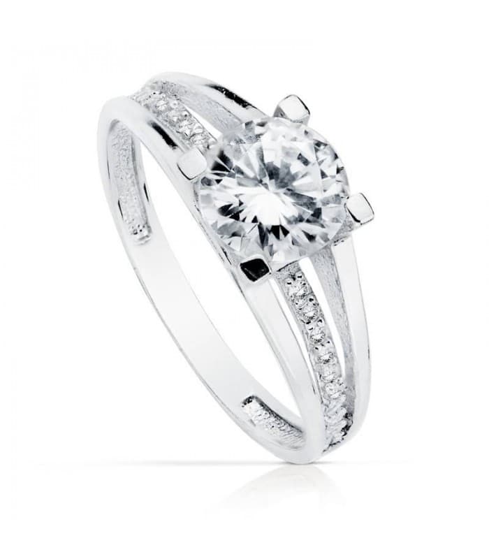 Solitaire blanc Andrea 18 Carats