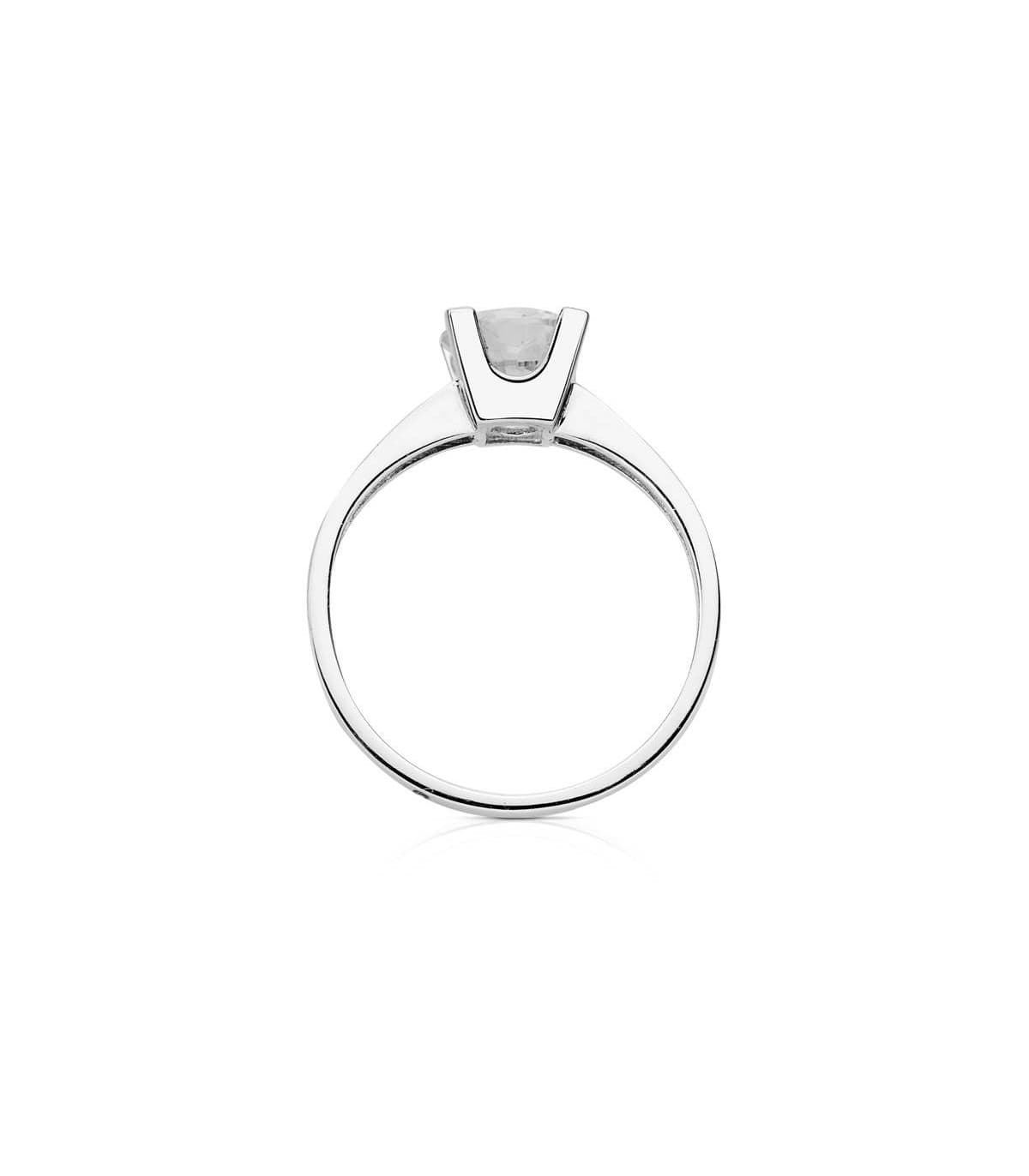 Anello Solitario Luz oro bianco 18 Kt