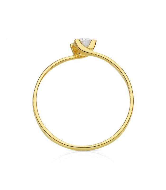 Anelli di fidanzamento in oro | Solitario Olivia oro giallo 18 Kt