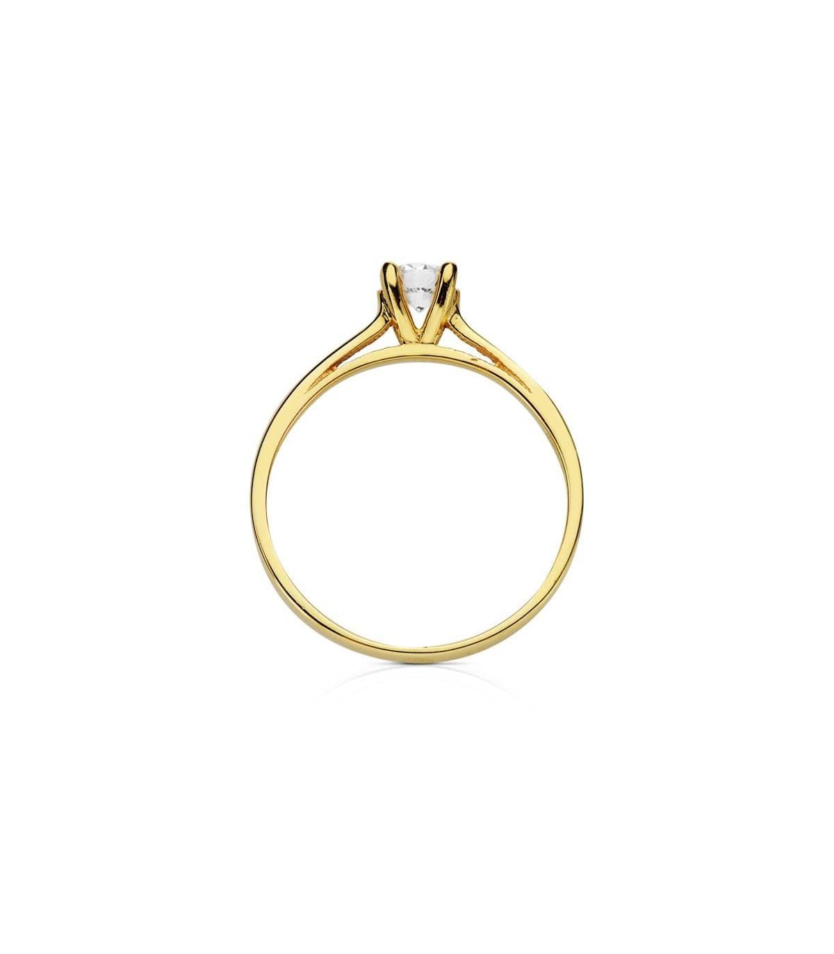 solitario de pedida en oro