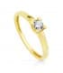 Solitario Bianca Oro Amarillo 18 kilates - Anillo de compromiso, anillo pedida mano mujer