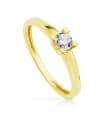 Solitario Bianca oro giallo 18 Kt