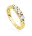 Anillo tresillo Agustina 18 Ktes