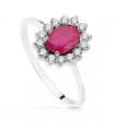 Bague or blanc Zaida Rubis 18 Carats