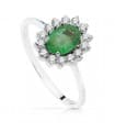 Smaragd Ring Weißgold 750 19305-ES