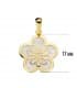 Ciondolo Fiore con madreperla, in oro giallo 18 Kt 17 mm - Gioielli donna