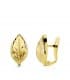 Damenohrringe aus 18K Gelbgold mit Blattform 12 mm | Blätter Ohrstecker Schmuck