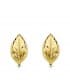 Pendientes de oro amarillo, con forma de hoja lapidados y tallados - Teresa 18 Ktes