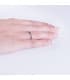 Anello proposta femme oro bianco. Anello con diamante 0.100 ct. Gioielleria in linea, Alda Joyeros.