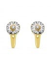 Pendientes oro bicolor Florentina 18 Ktes