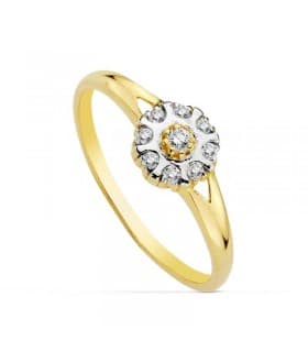 Bague or bicolore Florida 18 carats. Bijoux filles.