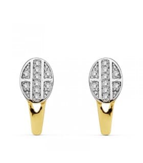 Pendientes oro bicolor Erika 18 Ktes