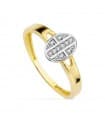 Mädchen-Ring 750er Gelb-/Weissgold 20714-2