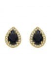 Pendientes Acacia Azul Oro 18 K 10 MM