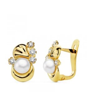 Pendientes oro amarillo Petrusca 18 Ktes