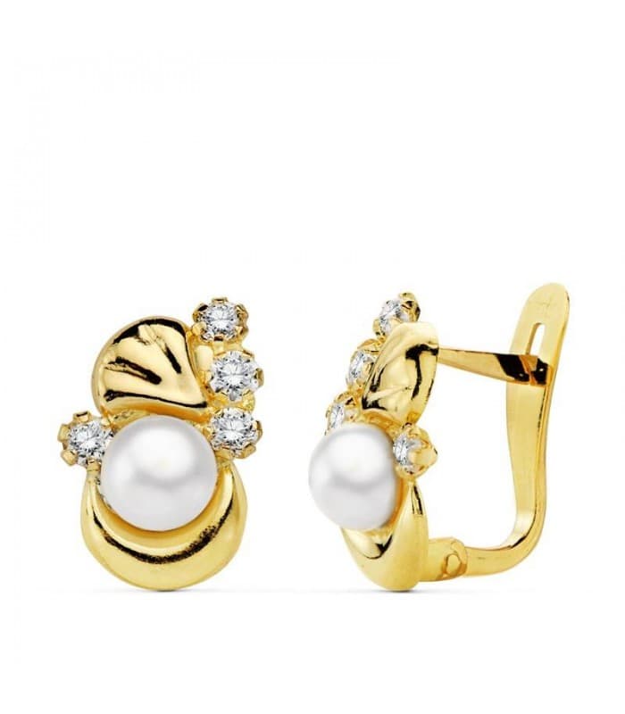 Pendientes oro amarillo Petrusca 18 Ktes