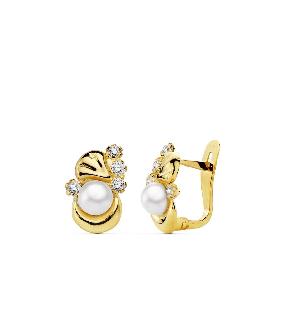 Pendientes oro amarillo Petrusca 18 Ktes