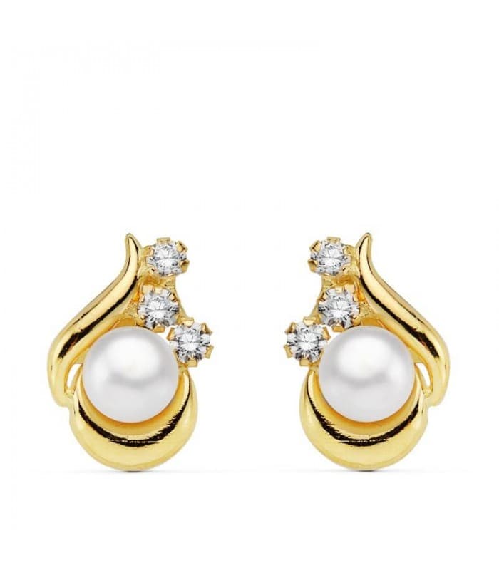 Pendientes oro amarillo Cloé 18 Ktes
