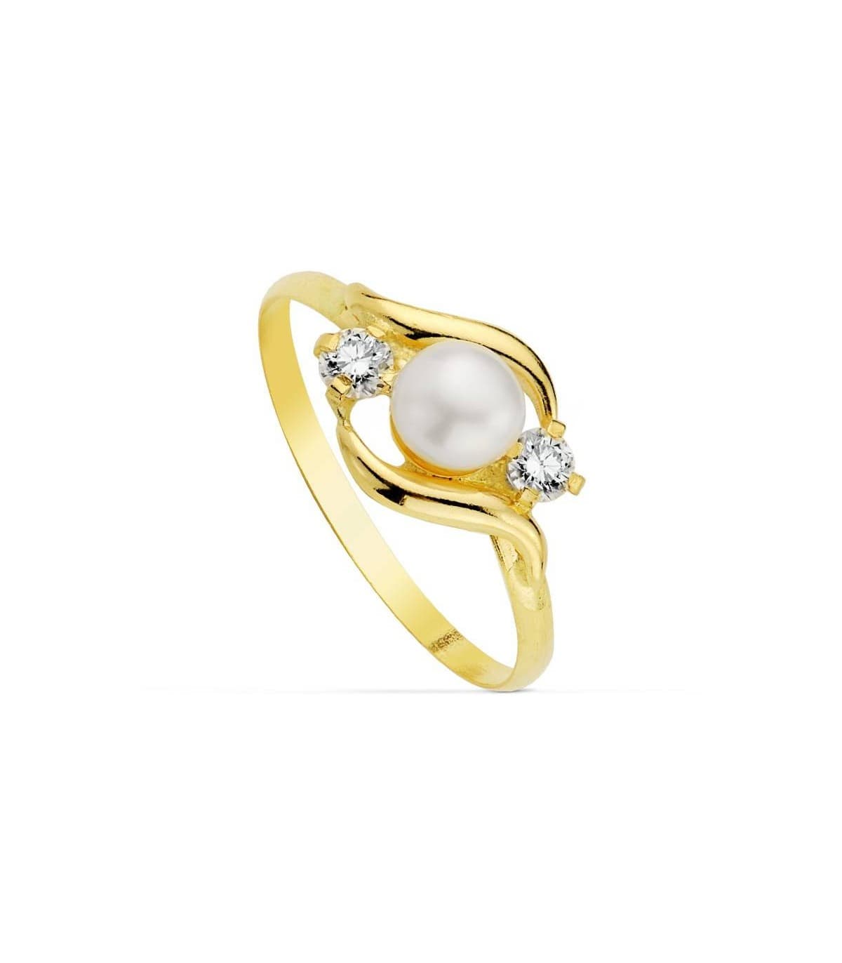 Sortija oro amarillo Cloé 18 Ktes