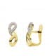 Pendientes oro bicolor Rocío 18 Ktes