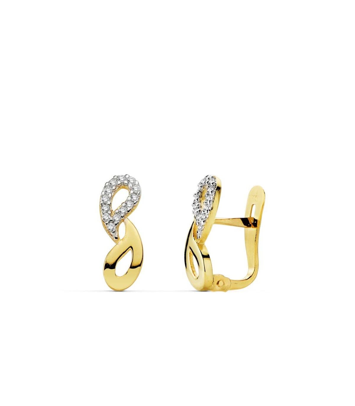 Boucles d'oreilles or bicolore Rocio 18 Carats