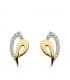 Pendientes oro bicolor Bea 18 Ktes