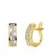 Pendientes oro bicolor Rosario 18 Ktes