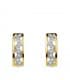 Pendientes oro bicolor Rosario 18 Ktes