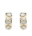 Orecchini oro bicolore Francisca 5 mm 18 Kt