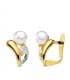 Pendientes oro bicolor Saray 18 Ktes