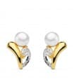 Pendientes oro bicolor Saray 18 Ktes
