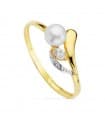Mädchen-Ring 750er Gelb-/Weissgold 20546-2