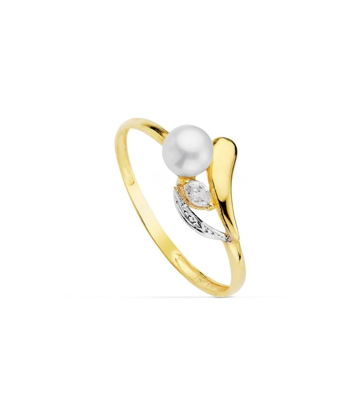 Sortija oro bicolor Saray 18 Ktes