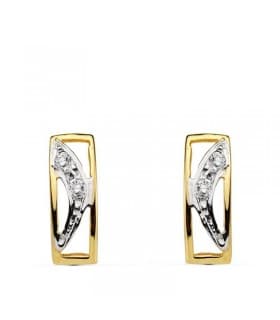 Boucles d'oreilles or bicolore Naia 18 Carats