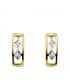 Pendientes oro bicolor Esmeralda 18 Ktes